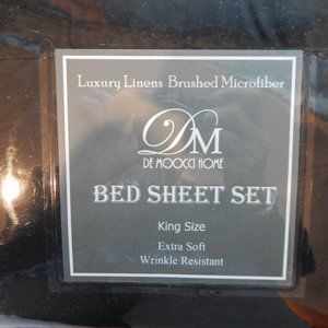 NEW In Package De Mocci Home Luxury King Size Microfiber Sheet Set